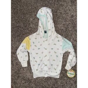 Vintage Mockingbird Baby Hoodie 24 months 1980s Pastel Animal Print‎